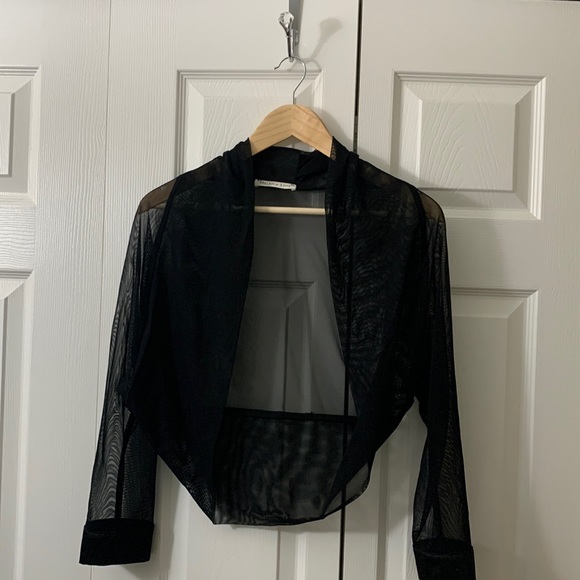 SOLD MELANIE LYNE SHEER BOLERO - Picture 2 of 4